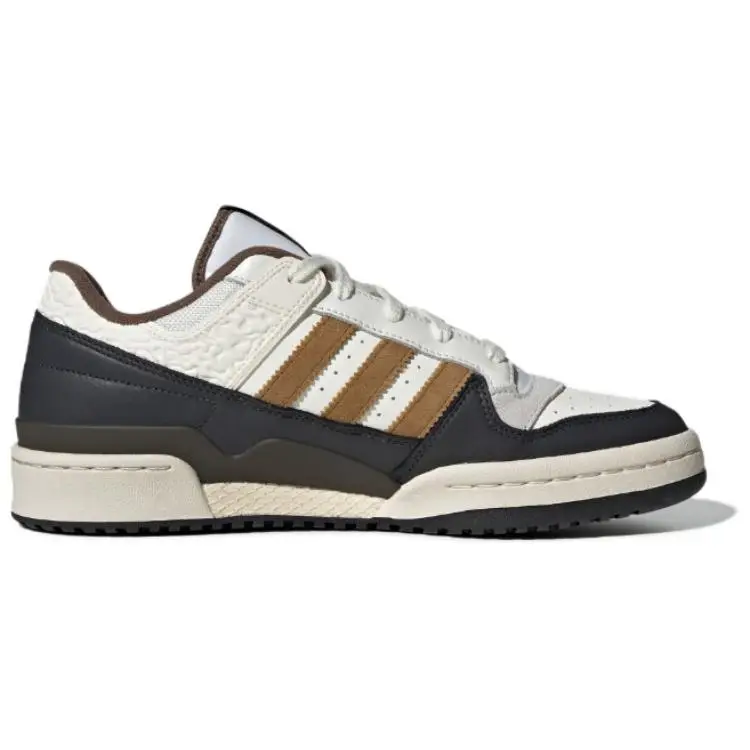 Adidas Sneakers Unisex Forum Low CL Bianco e Bronzo miniatura 2