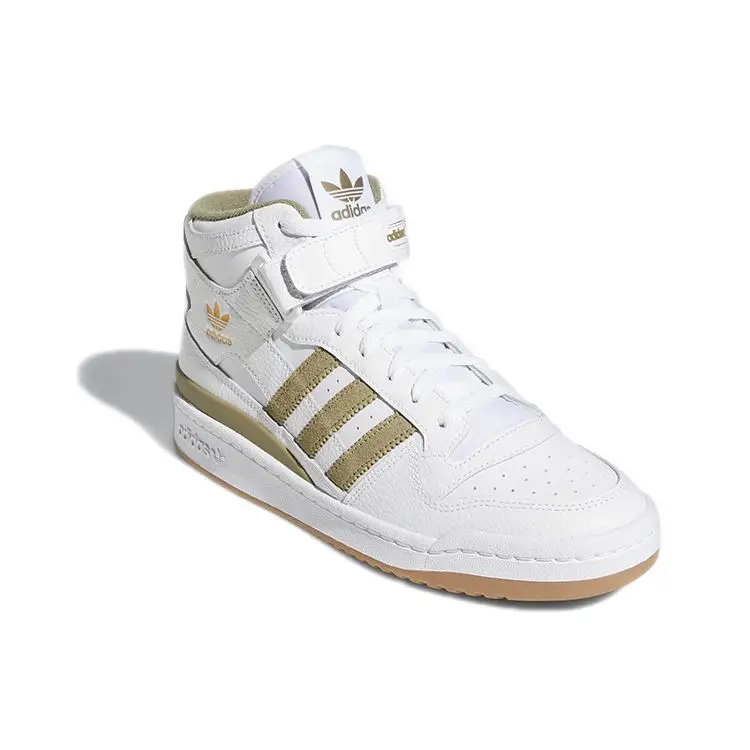 Sneakers Unisex Adidas Forum Mid Bianco Verde Orbita Bianco Nuvola Gomma GY5821 40⅔ miniatura 4