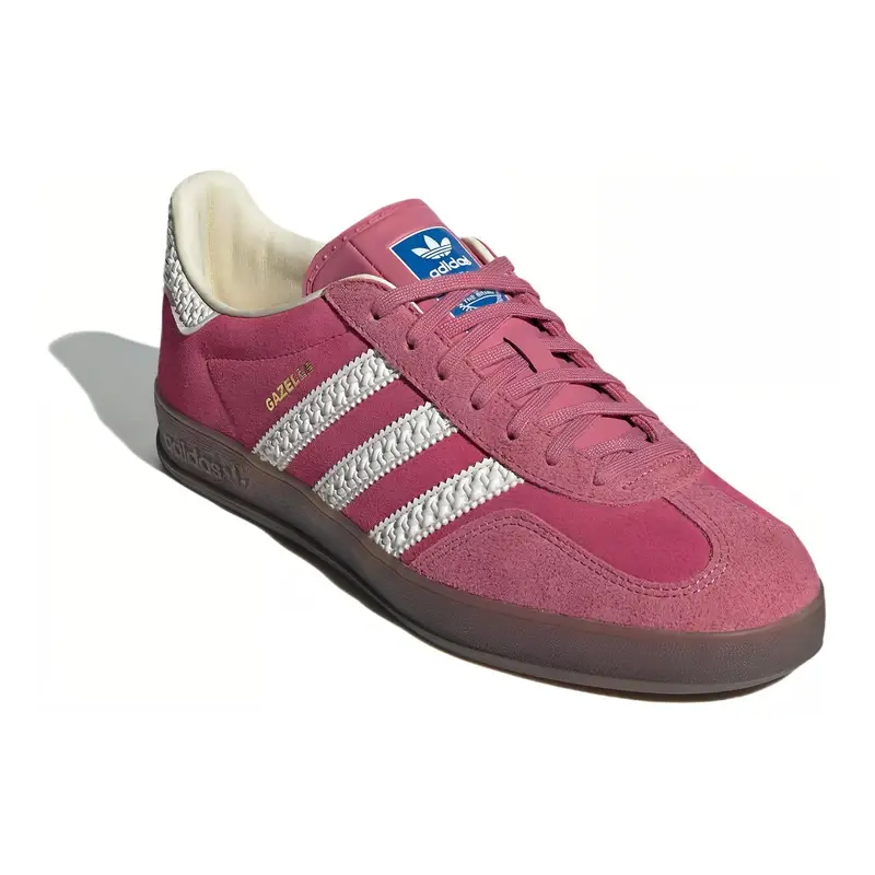 Sneakers Unisex Adidas Gazelle Indoor Almost Pink Gomma Bianco Nucleo IF1809 42 miniatura 3