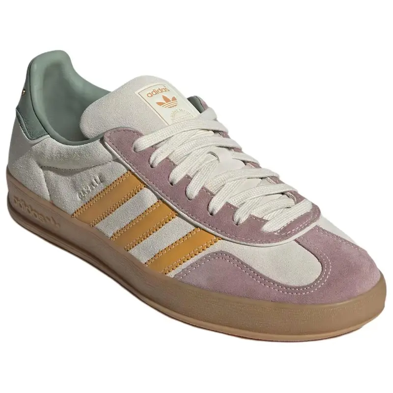 Adidas Sneakers Unisex Gazelle Indoor Bianco Sporco e Giallo Preloved miniatura 5