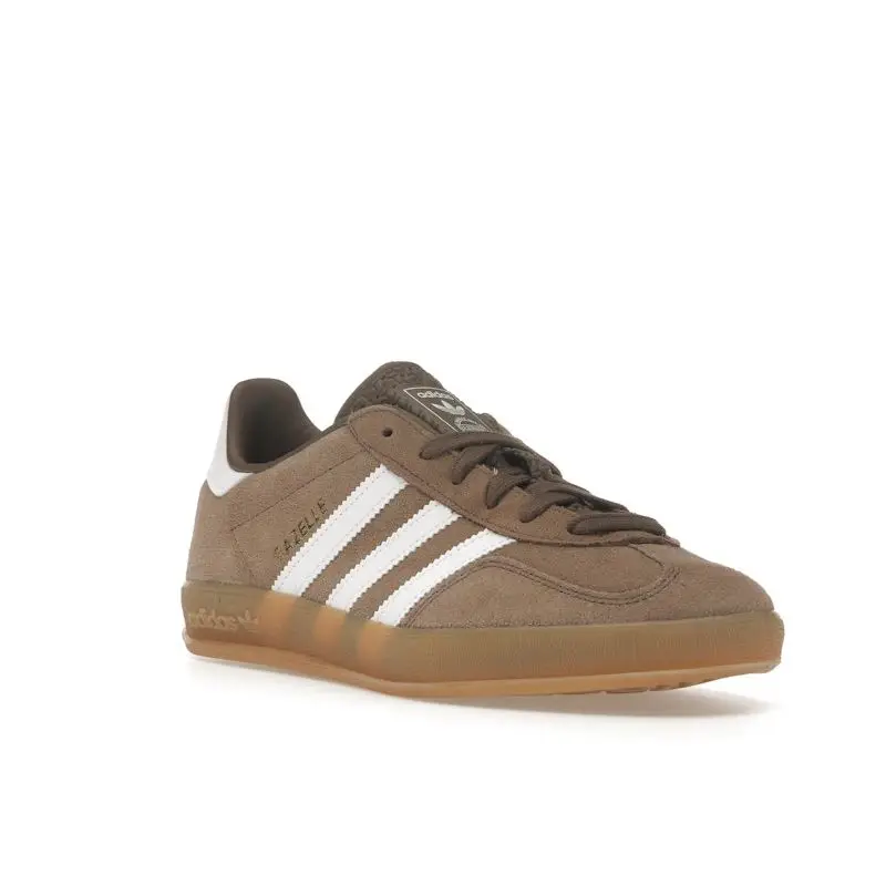 Sneakers Unisex Adidas Gazelle Indoor Earth Strata White Marrone Bianco Nuvola Oro Metallizzato JQ0175 43⅓ miniatura 2
