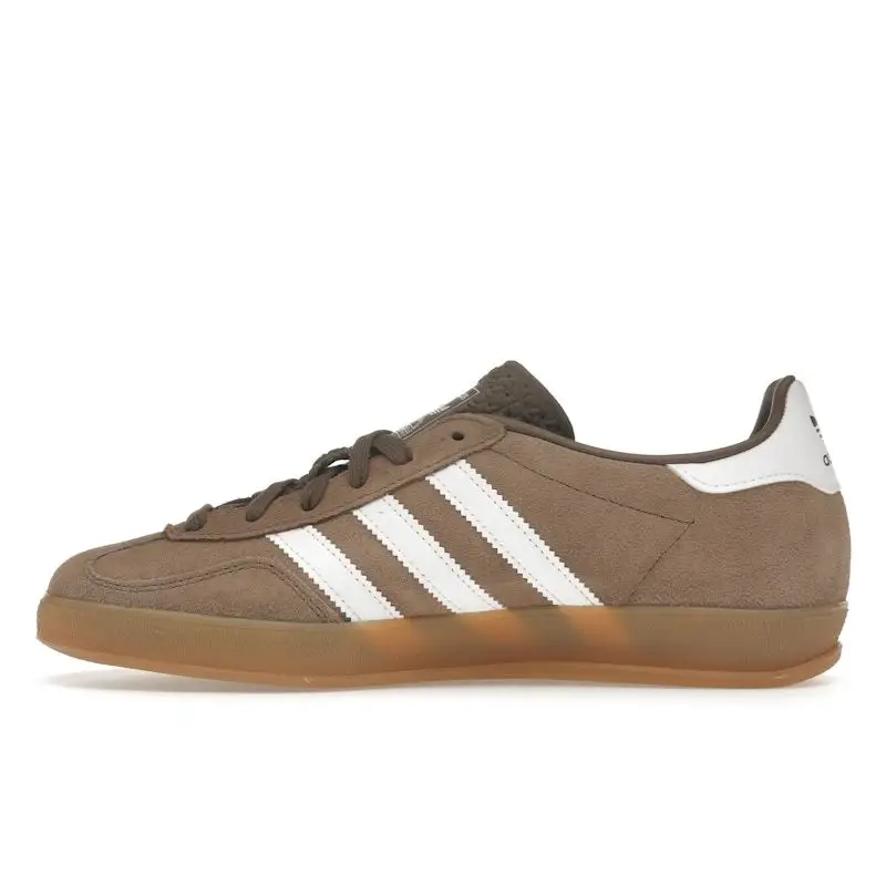 Sneakers Unisex Adidas Gazelle Indoor Earth Strata White Marrone Bianco Nuvola Oro Metallizzato JQ0175 43⅓ miniatura 4