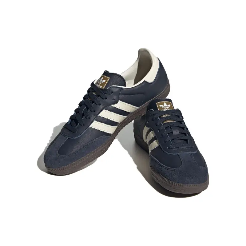 Sneakers Unisex Adidas Samba OG Blu Navy Gomma Blu Crema-Bianco ID2056 38 miniatura 4