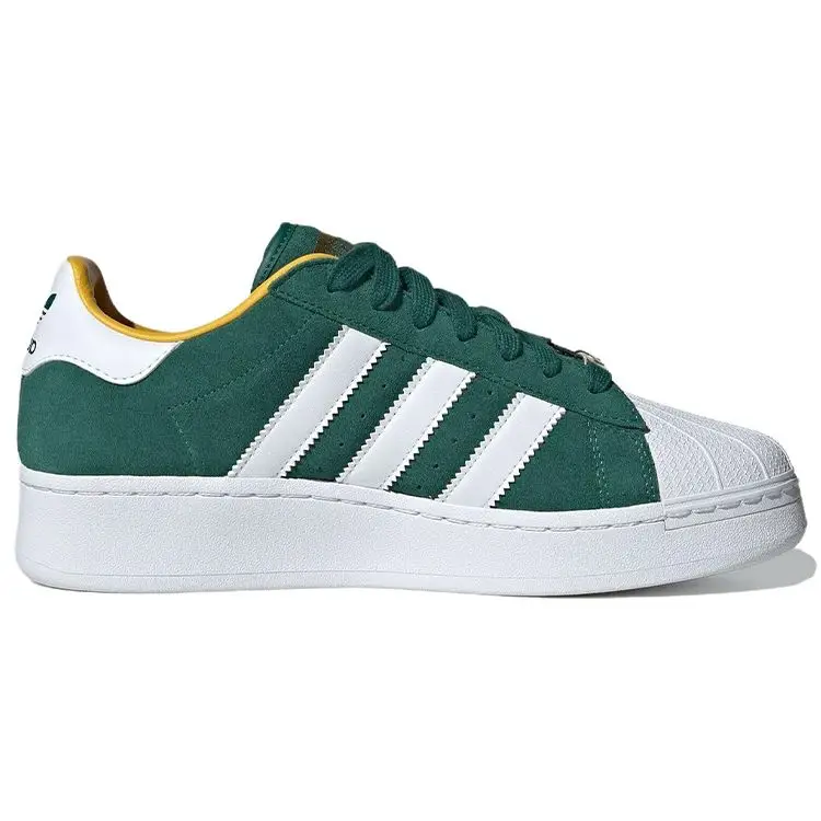 Sneakers Unisex Adidas Superstar XLG Collegiate Green White Bianco Nuvola Oro Audace ID4658 36⅔ miniatura 3
