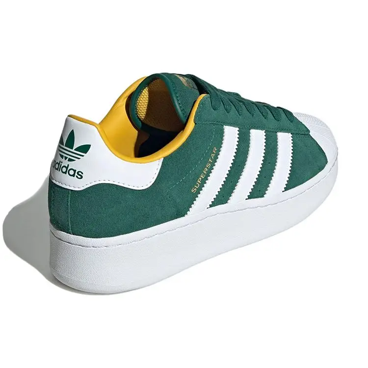 Sneakers Unisex Adidas Superstar XLG Collegiate Green White Bianco Nuvola Oro Audace ID4658 37⅓ miniatura 4