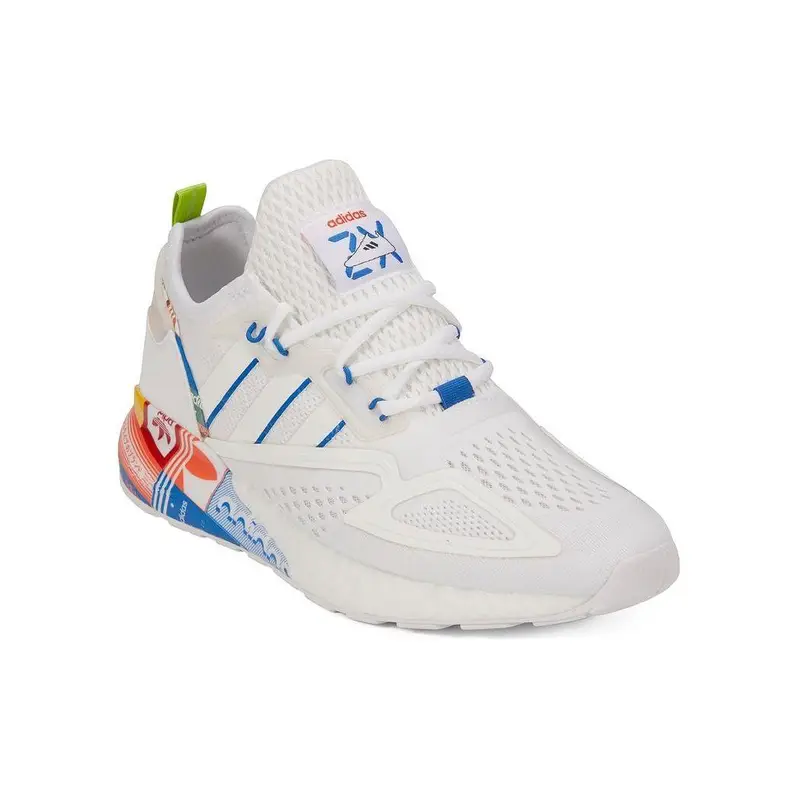 Sneakers Unisex Adidas ZX 2K Boost Loghi Multicolor Bianco Bianco Nuvola Blu GX2718 36 miniatura 2