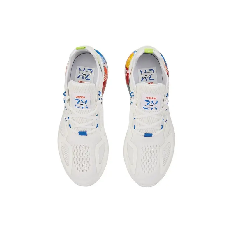 Sneakers Unisex Adidas ZX 2K Boost Loghi Multicolor Bianco Bianco Nuvola Blu GX2718 36 miniatura 5