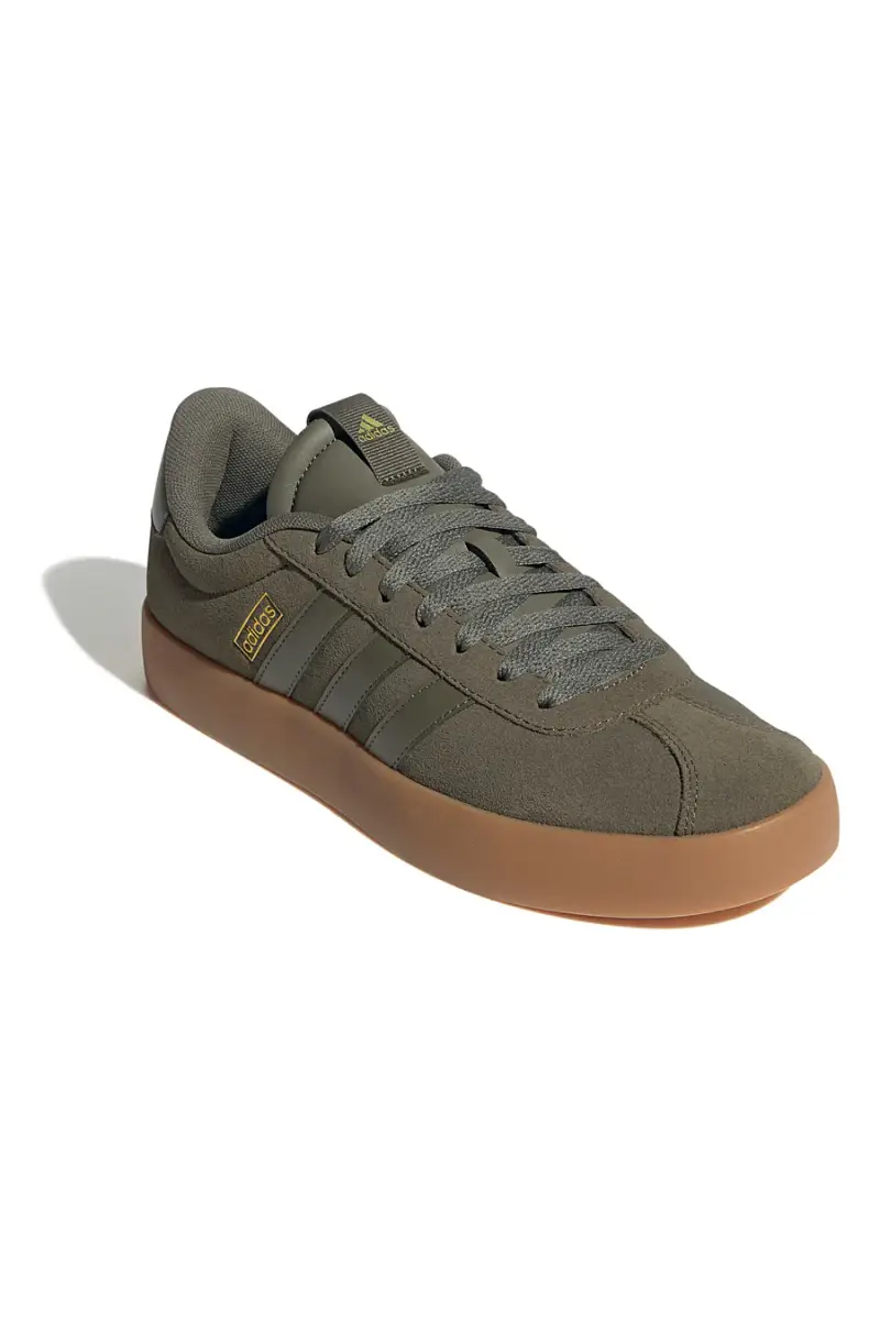 Sneakers verde oliva in suede con suola color gomma Adidas VL Court 3.0 [VERDE miniatura 2