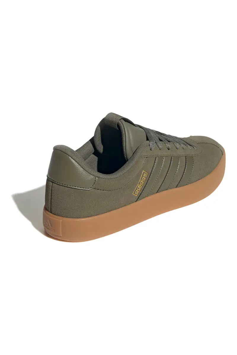 Sneakers verde oliva in suede con suola color gomma Adidas VL Court 3.0 [VERDE miniatura 3