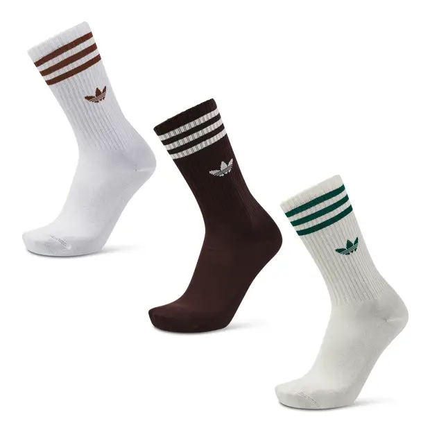 Solid Crew 3 Pack Unisex - Calze Bianco White