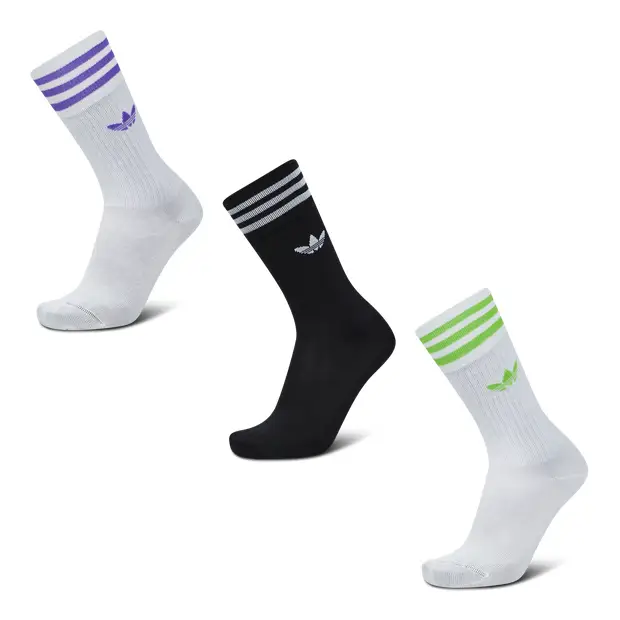 Solid Crew 3 Pack Unisex - Calze Nero Black