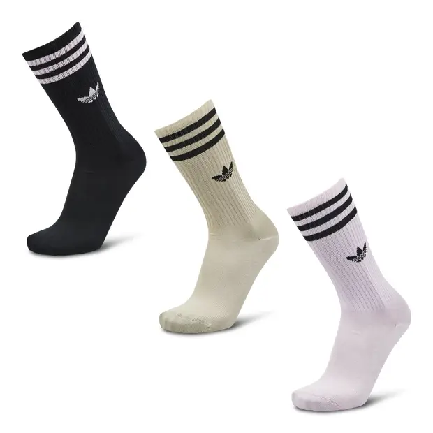 Solid Crew 3 Pack Unisex - Calze Nero Black