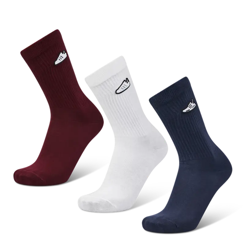 Adidas Solid Crew 3 Pack unisex Calze - Nero - Foot Locker