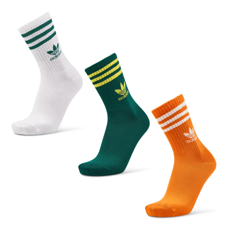 Adidas Solid Crew 3 Pack unisex Calze - Rosso - Foot Locker