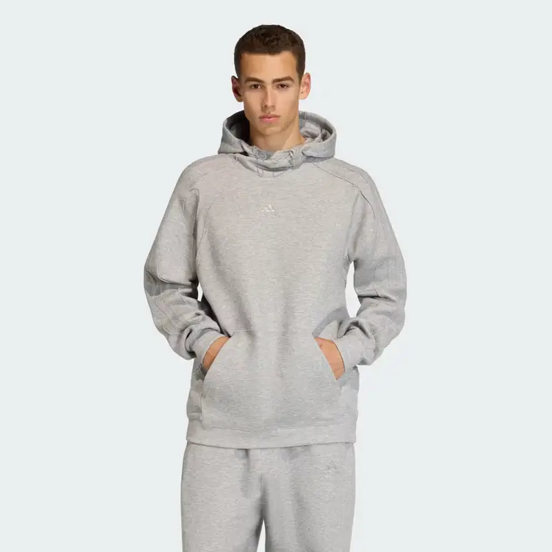 SPACER CUTLINE HOODIE Medium Grey Heather