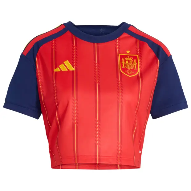 Spain 26 Home Cropped Jersey Donna - Maglie/Repliche Rosso - Mesh Red