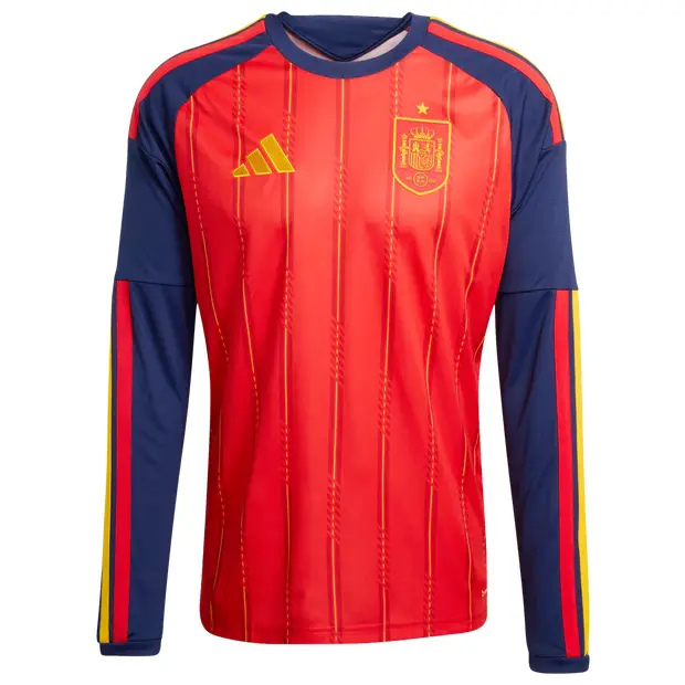 Spain 26 Home Replica Long Sleeve Jersey Uomo - Maglie/Repliche Rosso - Mesh Red
