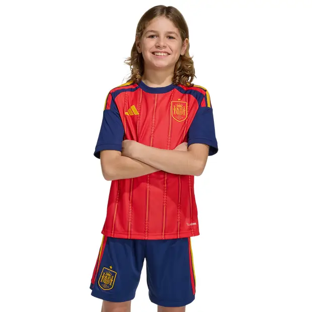 Spain 26 Home Youth Kit Bambini - Maglie/Repliche Rosso - Mesh Red