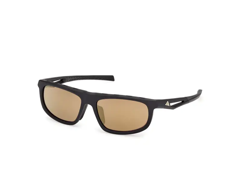 Donna Adidas Sport SP0126 DROMEAS 02G Occhiali da sole Iniettato Nero Marrone Geometrica Normale