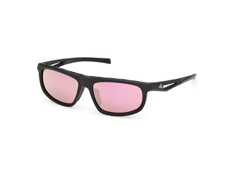 Donna Adidas Sport SP0126 DROMEAS 02Z Occhiali da sole Iniettato Nero Viola Geometrica Normale