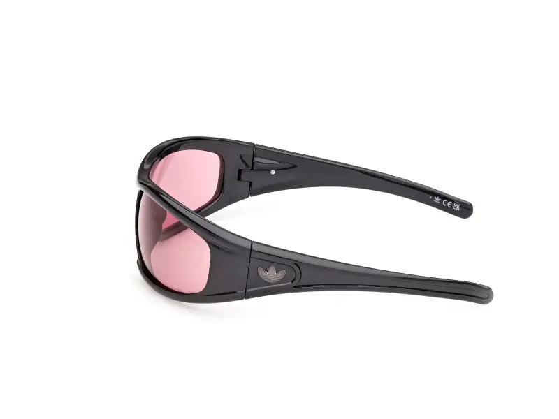 Unisex Adidas Sport OR0142 01Y Occhiali da sole Iniettato Nero Viola Rotonda Normale miniatura 3