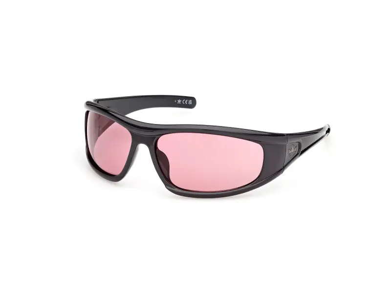 Unisex Adidas Sport OR0142 01Y Occhiali da sole Iniettato Nero Viola Rotonda Normale