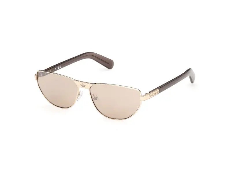 Unisex Adidas Sport OR0143 32G Occhiali da sole Oro Marrone Geometrica Normale