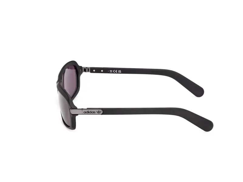 Unisex Adidas Sport OR0144 02A Occhiali da sole Acetato Nero Fumo Squadrata Normale miniatura 3