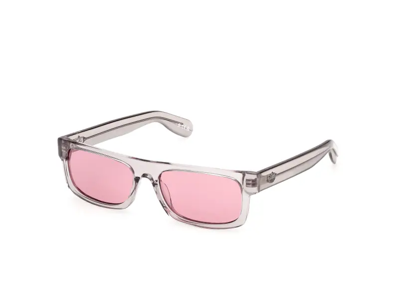 Unisex Adidas Sport OR0145 20Y Occhiali da sole Acetato Grigio Viola Squadrata Normale