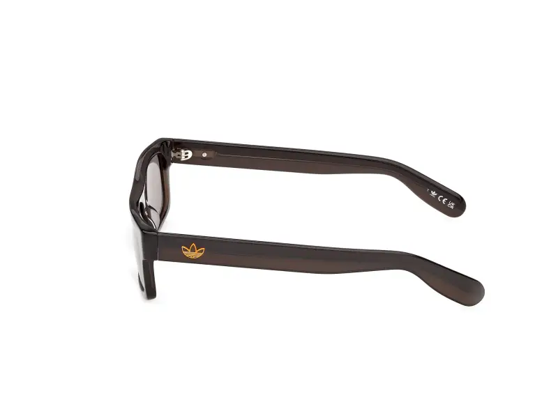 Unisex Adidas Sport OR0145 48A Occhiali da sole Acetato Marrone Fumo Squadrata Normale miniatura 3