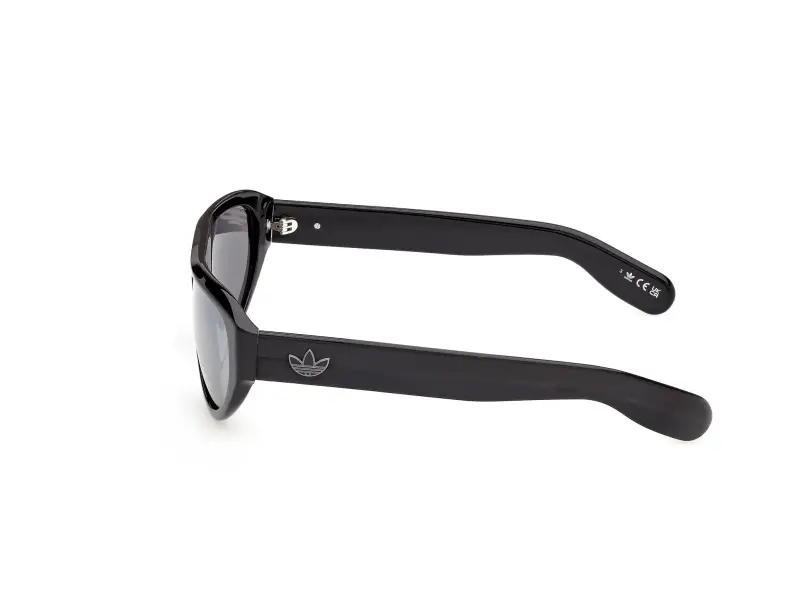 Unisex Adidas Sport OR0146 01C Occhiali da sole Acetato Nero Fumo Pilot Normale miniatura 3