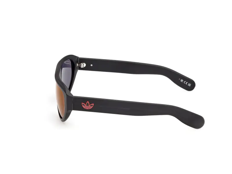 Unisex Adidas Sport OR0146 02U Occhiali da sole Acetato Nero Bordeaux Pilot Normale miniatura 3