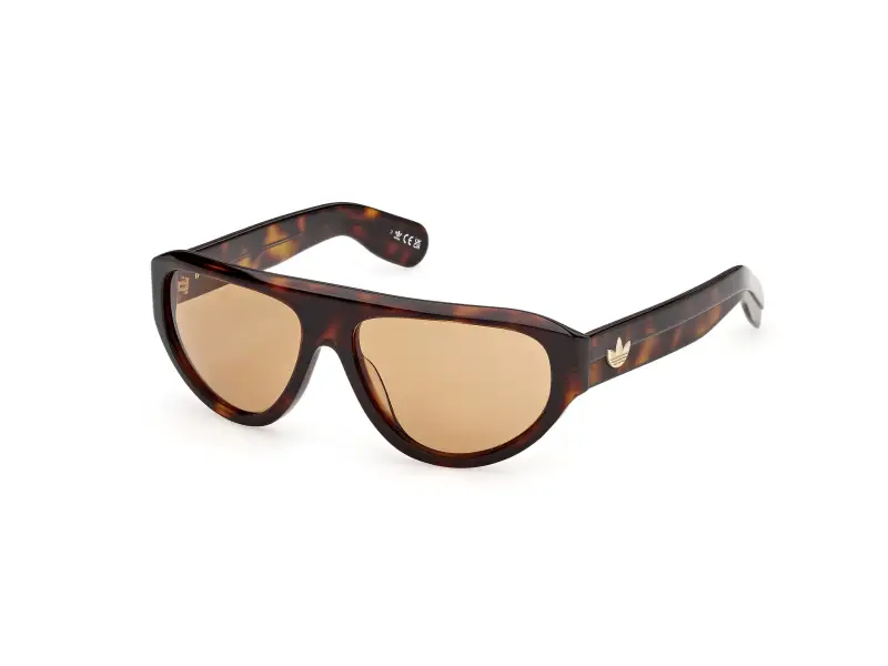 Unisex Adidas Sport OR0146 53E Occhiali da sole Acetato Havana Marrone Pilot Normale