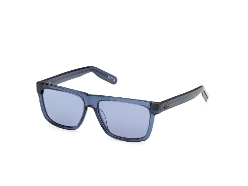 Unisex Adidas Sport OR0147 90V Occhiali da sole Acetato Blu Blu Squadrata Normale