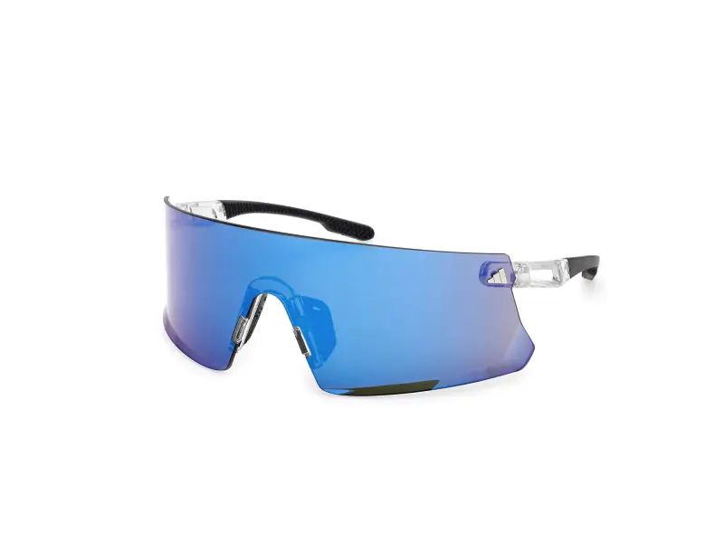 Unisex SP0090 ADIDAS DUNAMIS 26X Occhiali da sole Iniettato Trasparente Blu Maschera Normale