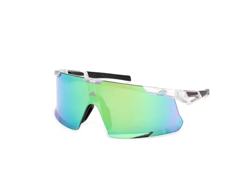 Unisex SP0106 ADIDAS DUNAMIS EVO 26Q Occhiali da sole Iniettato Trasparente Verde Maschera Normale
