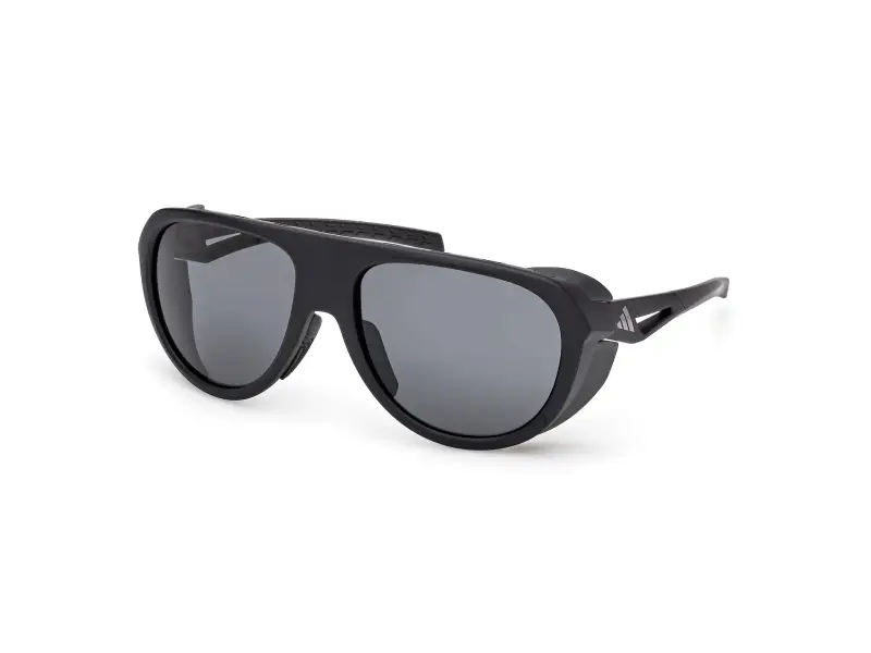 Unisex SP0110 02A Occhiali da sole Iniettato Nero Fumo Pilot Normale