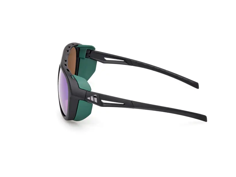 Unisex SP0110 02Q Occhiali da sole Iniettato Nero Verde Pilot Normale miniatura 3