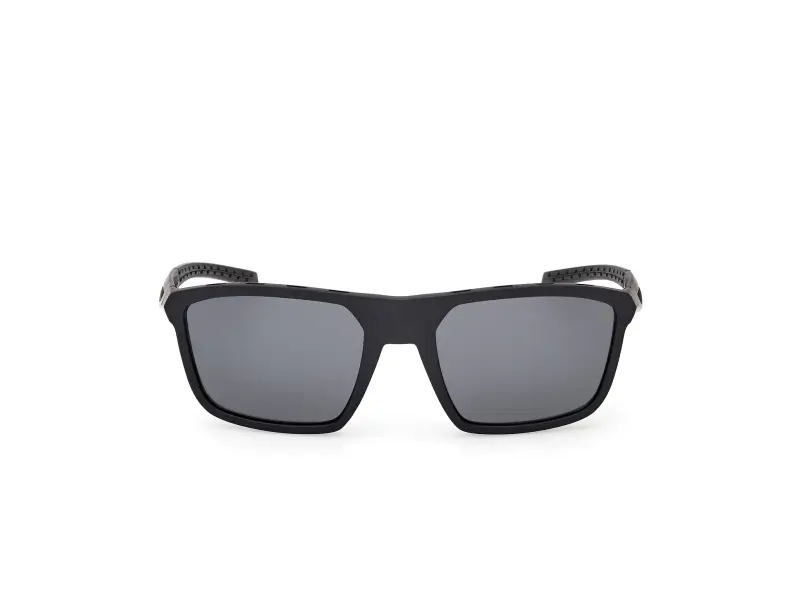 Unisex SP0111 02A Occhiali da sole Iniettato Nero Fumo Squadrata Normale miniatura 2