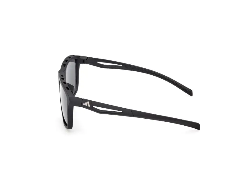 Unisex SP0111 02A Occhiali da sole Iniettato Nero Fumo Squadrata Normale miniatura 3