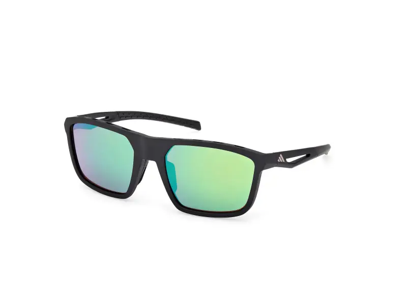 Unisex SP0111 02Q Occhiali da sole Iniettato Nero Verde Squadrata Normale