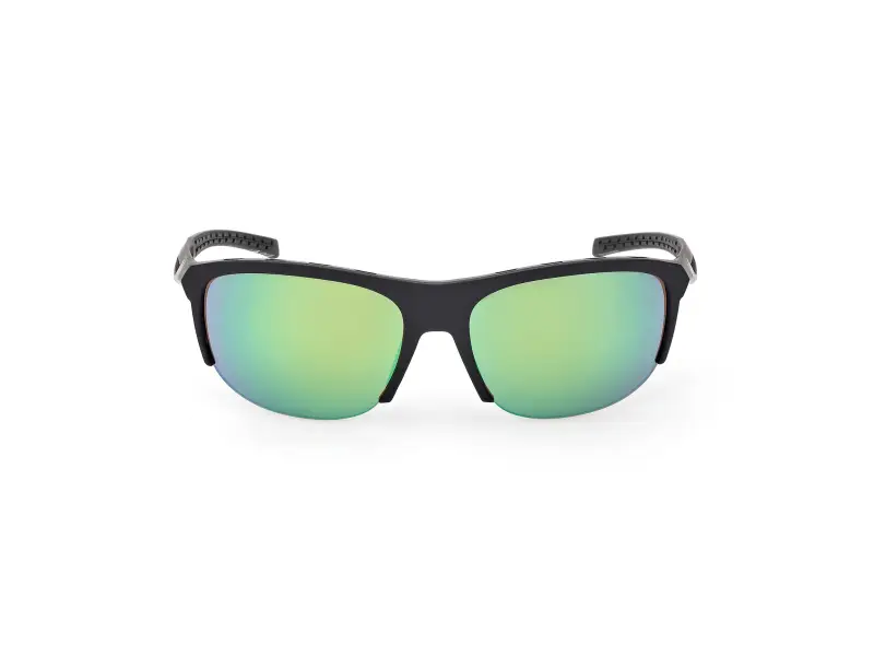 Unisex SP0112 02Q Occhiali da sole Iniettato Nero Verde Squadrata Normale miniatura 2