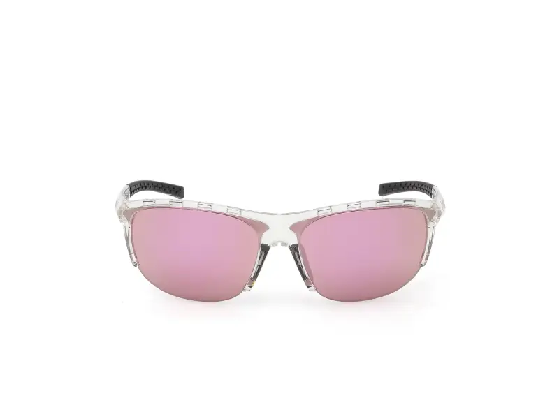 Unisex SP0112 26Z Occhiali da sole Iniettato Trasparente Viola Squadrata Normale miniatura 2