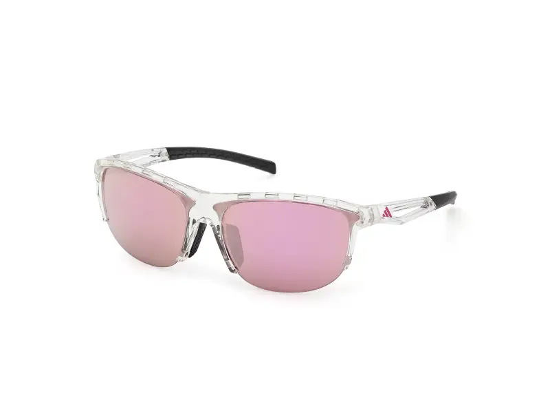 Unisex SP0112 26Z Occhiali da sole Iniettato Trasparente Viola Squadrata Normale