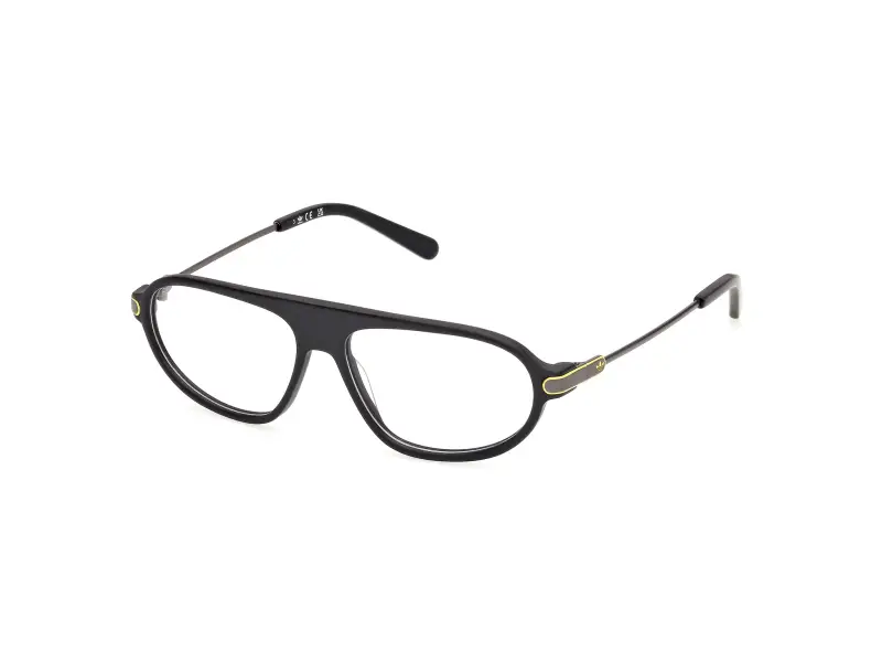 Uomo Adidas Sport OR5141 002 Montature da vista Acetato Nero Pilot Normale