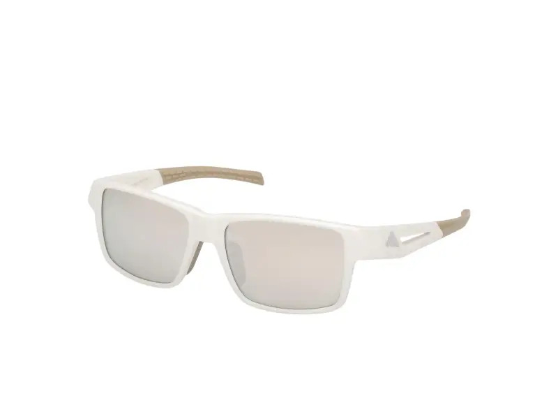 Uomo Adidas Sport SP0125 KLEON 21G Occhiali da sole Iniettato Bianco Marrone Squadrata Normale