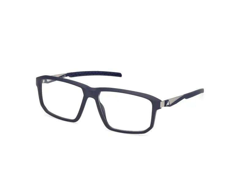 Uomo Adidas Sport SP5120 091 Montature da vista Iniettato Blu Squadrata Normale