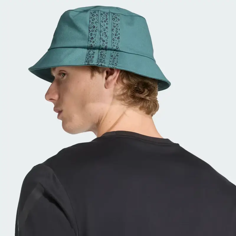 Sportswear Cappello da pescatore con grafica leopardata a 3 strisce Preloved Teal miniatura 2