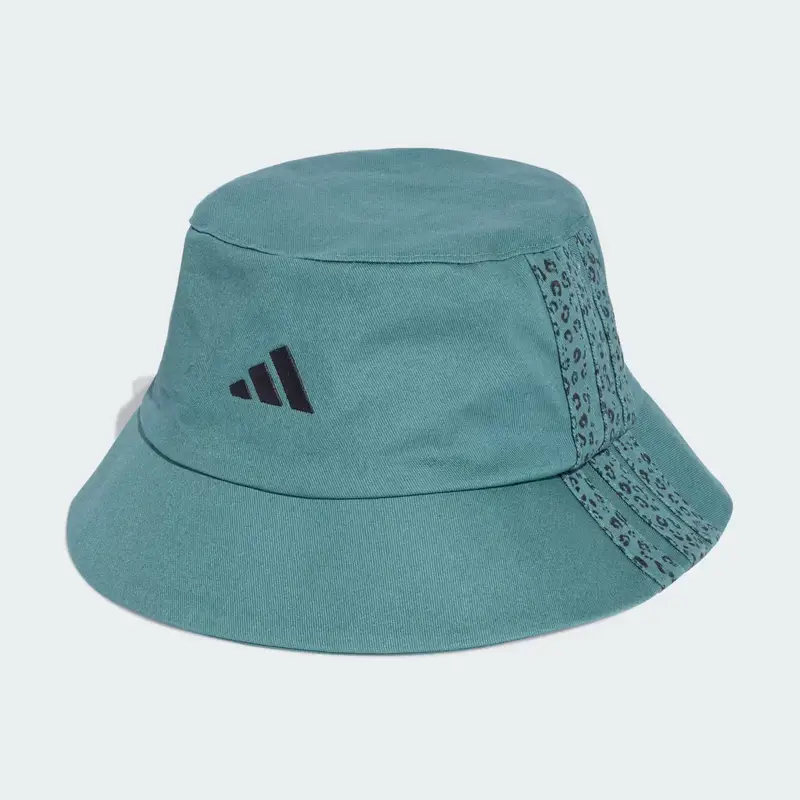 Sportswear Cappello da pescatore con grafica leopardata a 3 strisce Preloved Teal miniatura 3