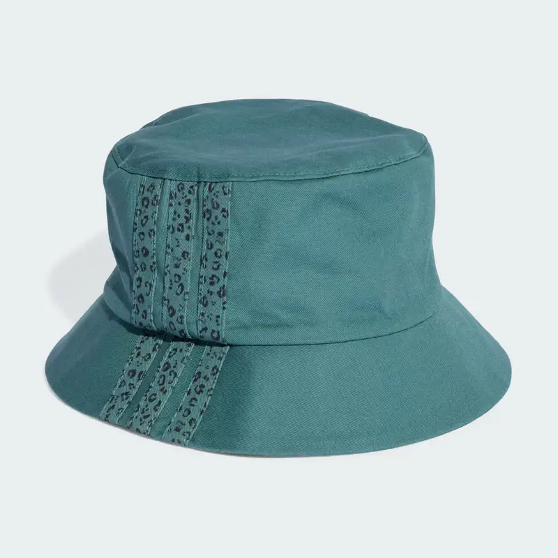 Sportswear Cappello da pescatore con grafica leopardata a 3 strisce Preloved Teal miniatura 4